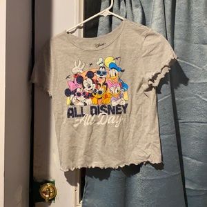 Disney shirt crop top